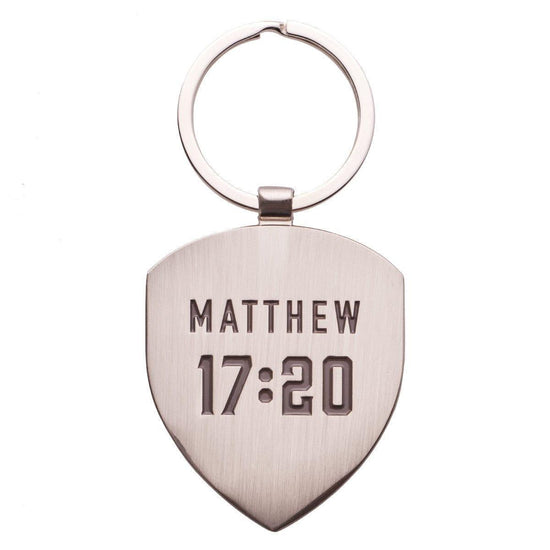 Faith - Matthew 17:20 Metal Keyring - Pura Vida Books