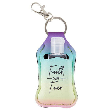 Faith Over Fear Hand Sanitizer Key Chain - Pura Vida Books
