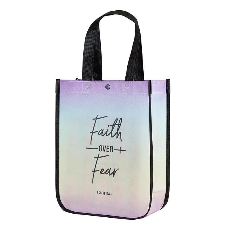 Faith Over Fear Small Eco-Friendly Tote Bag - Pura Vida Books