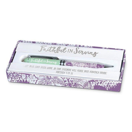 Faithful In Serving Boxed Pen - Pura Vida Books