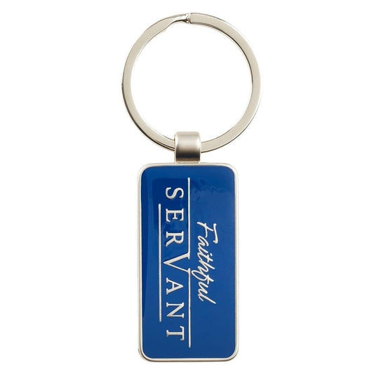 Faithful Servant - Chronicles 15:7 Keyring in Tin - Pura Vida Books