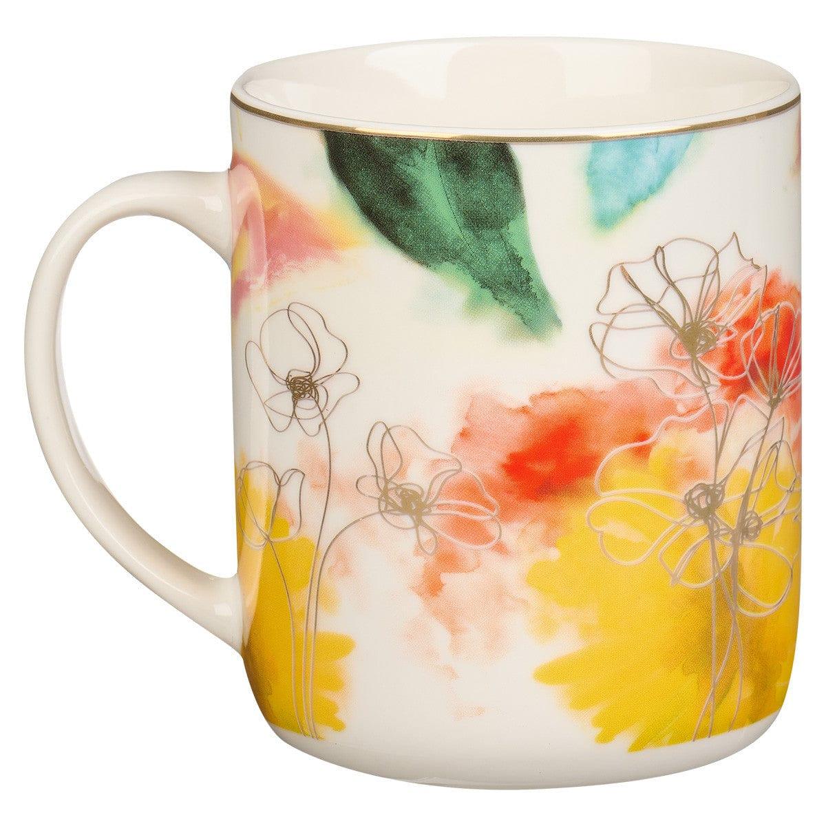 Faithfulness Pastel Meadow Ceramic Coffee Mug - Pura Vida Books