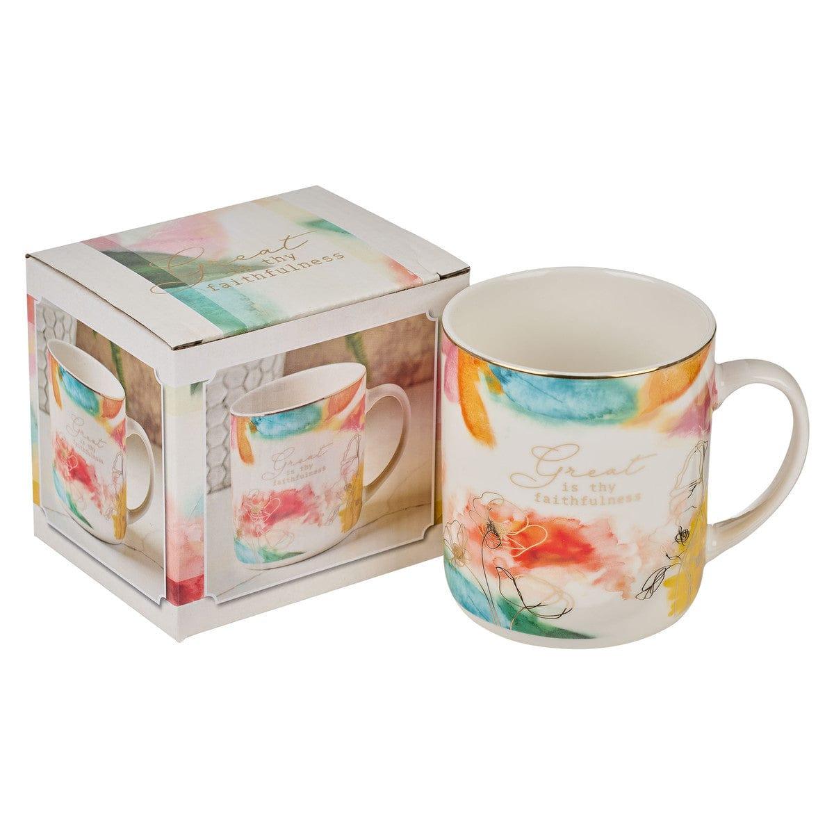 Faithfulness Pastel Meadow Ceramic Coffee Mug - Pura Vida Books