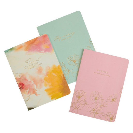 Faithfulness Pastel Meadow Large Notebook Set - Pura Vida Books