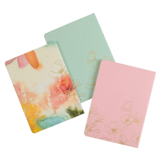 Faithfulness Pastel Meadow Large Notebook Set - Pura Vida Books