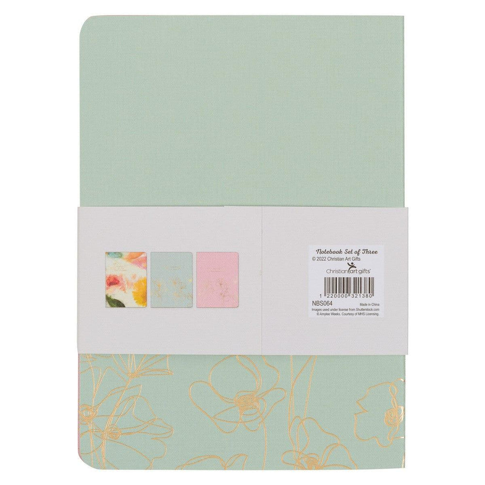 Faithfulness Pastel Meadow Large Notebook Set - Pura Vida Books