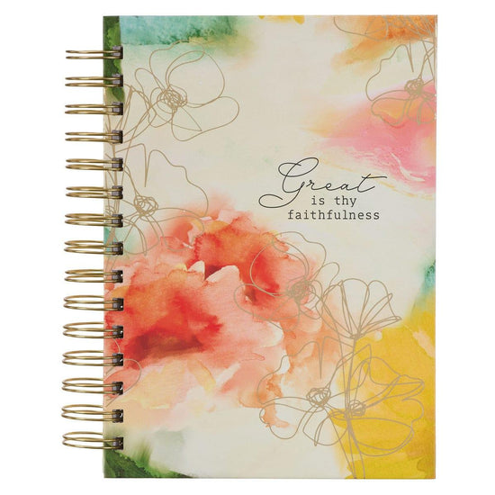 Faithfulness Pastel Meadow Wirebound Journal - Pura Vida Books