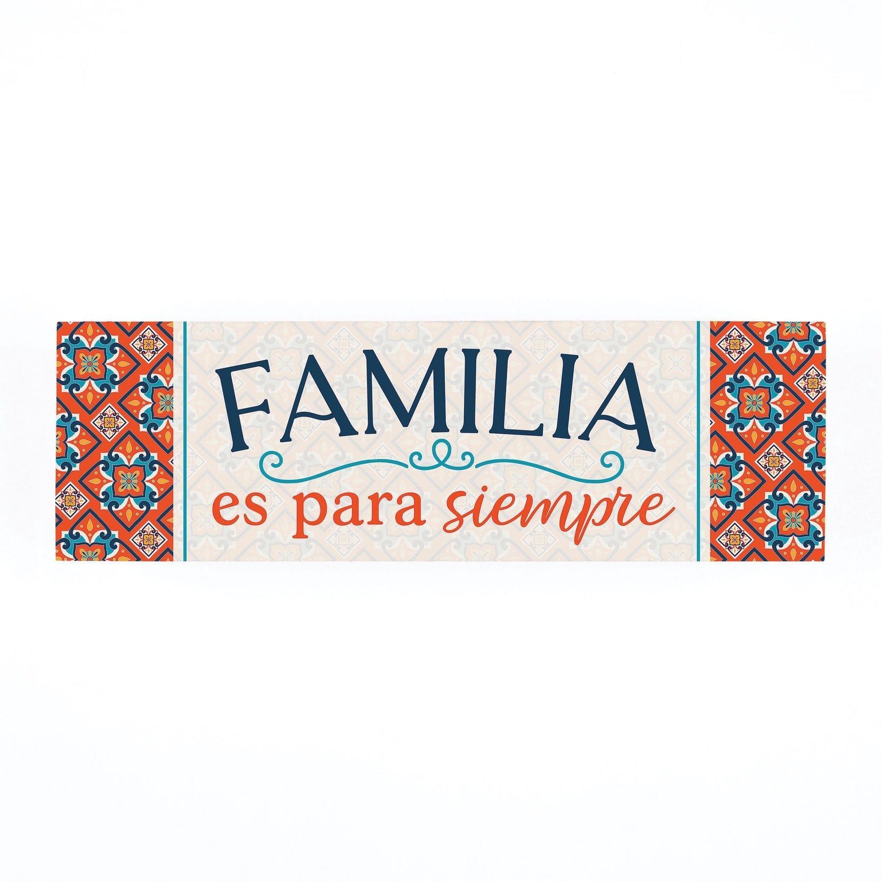 Familia Es Para Siempre Wood Block Décor - Pura Vida Books