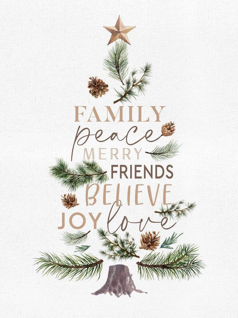 Family Peace Merry Friends Believe Joy Love Cuadro Canvas - Pura Vida Books