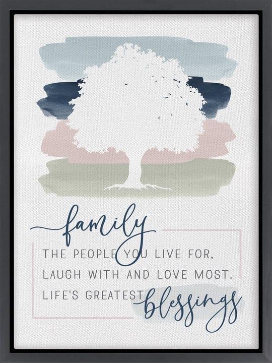 Family The People You Live For, Laugh Cuadro Canvas - Pura Vida Books