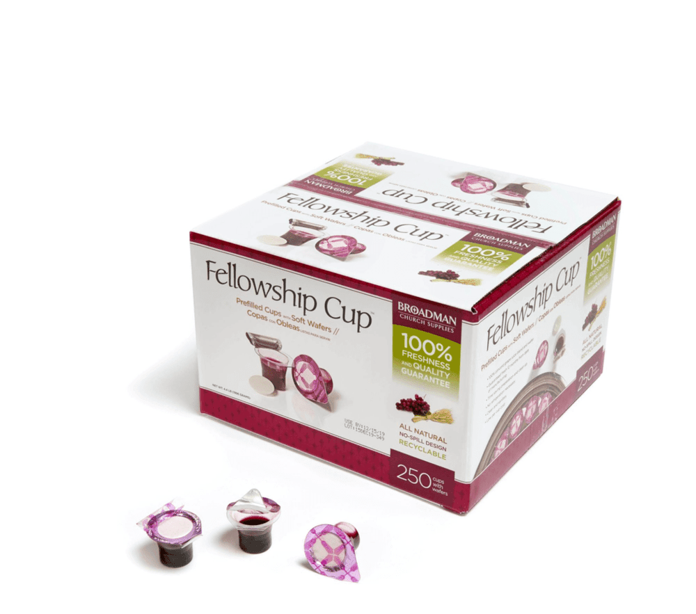 Fellowship Cup communion cups – juice and wafer – 250 Count Box - Pura Vida Books