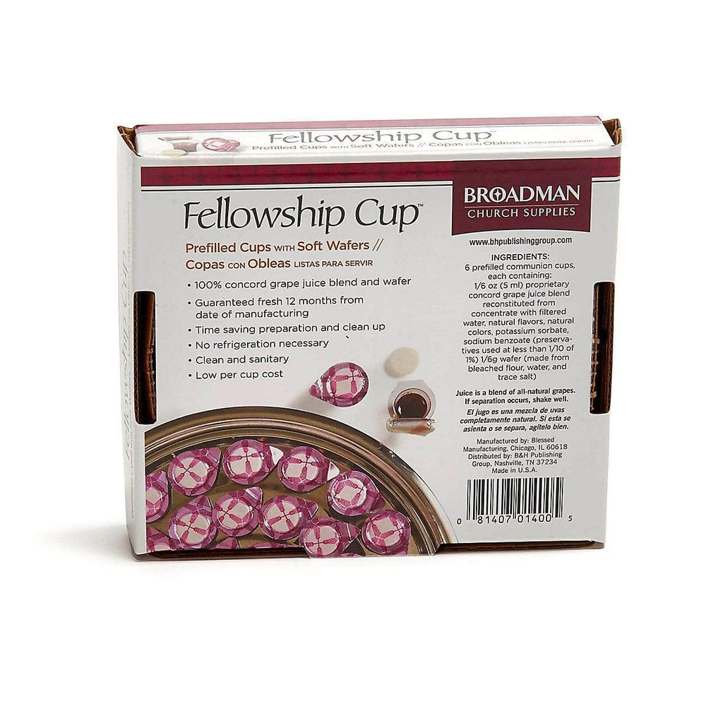 Fellowship Cup ® - prefilled communion cups - juice and wafer - 6 Count Box - Pura Vida Books
