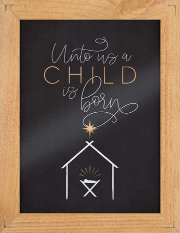 For Unto Us A Child Is Born Cuadro - Pura Vida Books