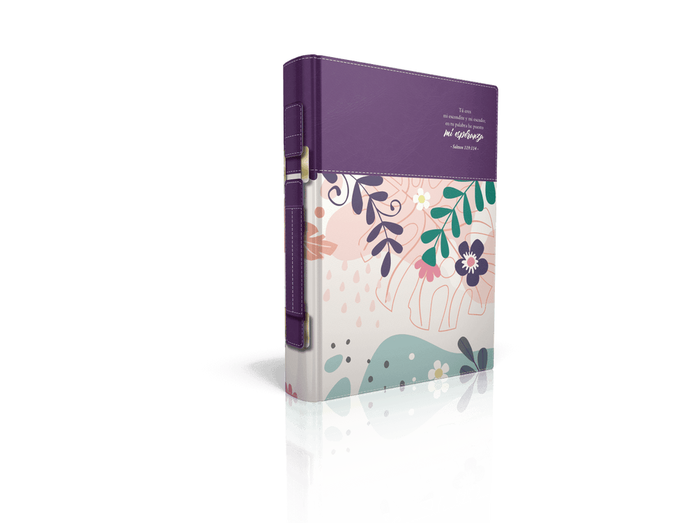 Forro de Biblia - Violeta Floral Mi Esperanza - Pura Vida Books