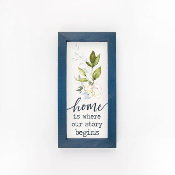 FRAMED ART - HOME IS WHERE OUR STORY BEGINS - Pura Vida Books