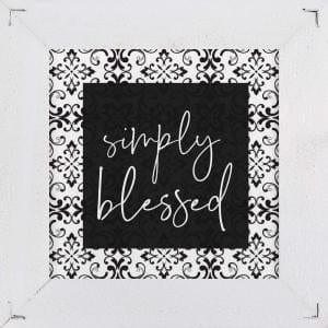 Framed Art- Simply Blessed - Pura Vida Books