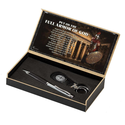 Full Armor of God Keyring and Pen Gift Set - Pura Vida Books