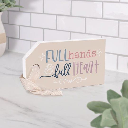 Full Hands & Full Hearts Tag Shape Décor - Pura Vida Books