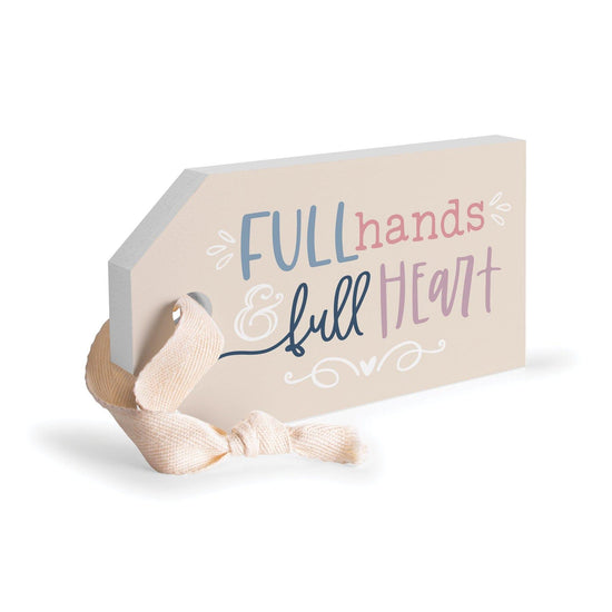 Full Hands & Full Hearts Tag Shape Décor - Pura Vida Books