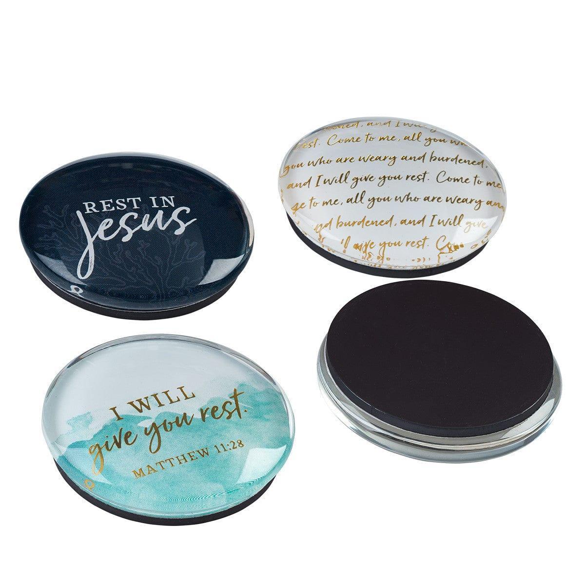 Give You Rest Glass Magnet Set - Pura Vida Books