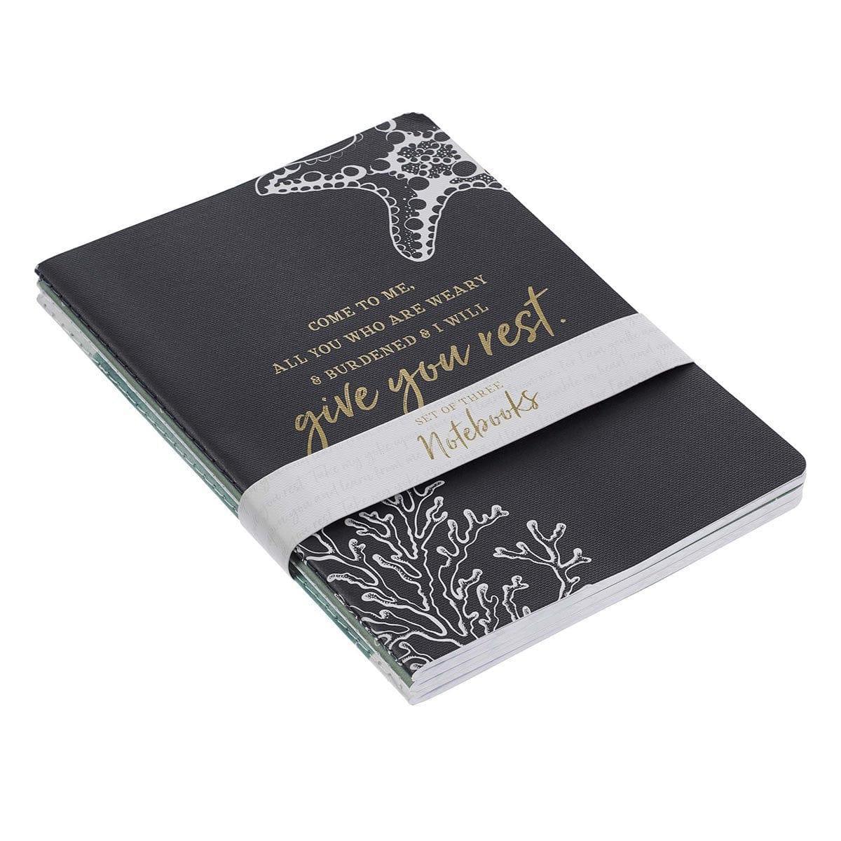 Give You Rest Medium Notebook Set - Matthew 11:28 - Pura Vida Books