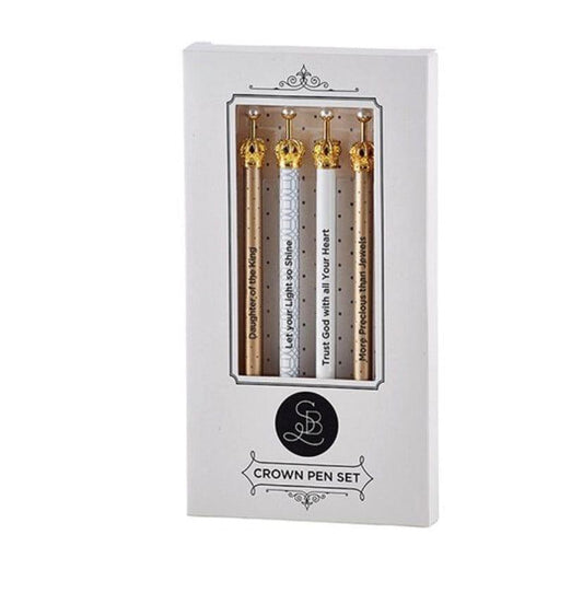 Glam Crown Pen Set - Pura Vida Books