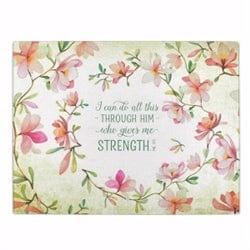 Glass Cutting Board - I Can Do All Things-Phil 4:13 - Pura Vida Books