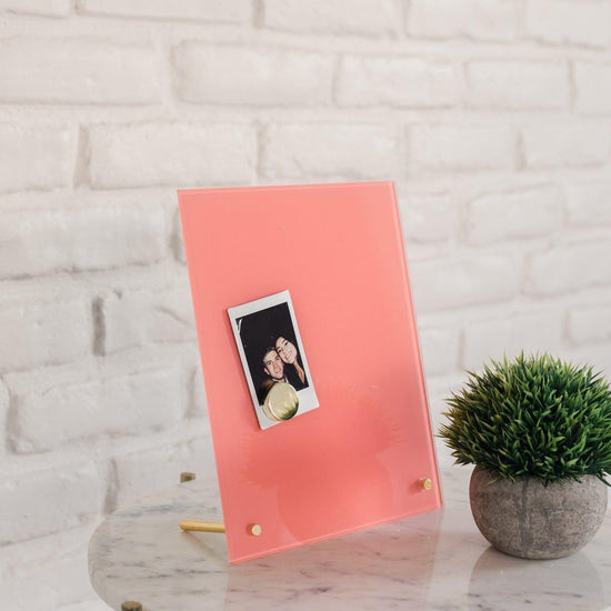 Glass Magnetic Sunny Coral Dry Erase Board - Pura Vida Books