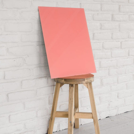 Glass Magnetic Sunny Coral Dry Erase Board - Pura Vida Books