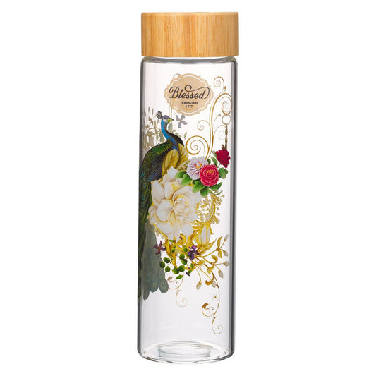 Glass Water Bottle - Pura Vida Books