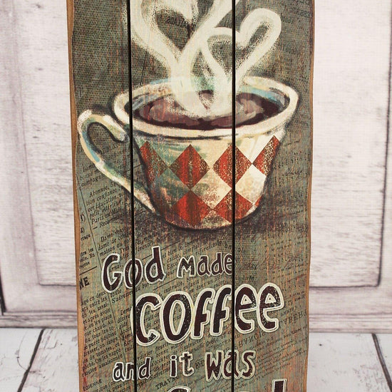 God made Coffee and it was Good - Wall Art - Pura Vida Books