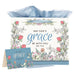 God's Grace Blue Floral Large Landscape Gift Bag and Card Set - Hebrews 13:25 - Pura Vida Books