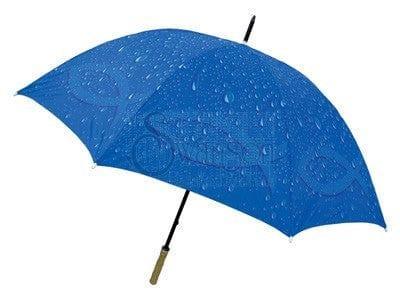 Golf Umbrella Rain Drops W/ Christian Fish (Sombrilla) - Pura Vida Books