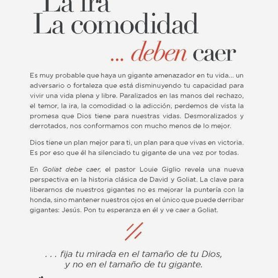 Goliat debe caer - Louie Giglio - Pura Vida Books