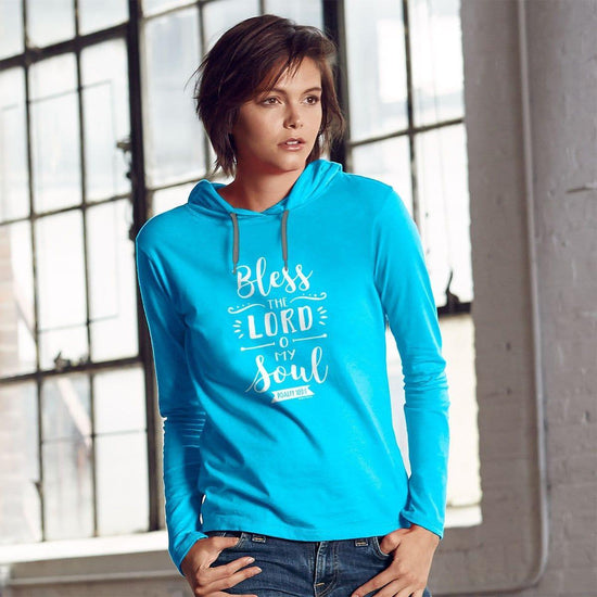 grace & truth Womens Hooded T-Shirt Bless The Lord - Pura Vida Books