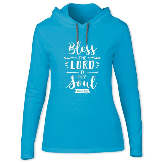 grace & truth Womens Hooded T-Shirt Bless The Lord - Pura Vida Books