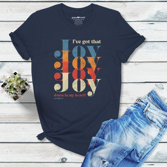 grace & truth Womens T-Shirt Joy Down In My Heart - Pura Vida Books