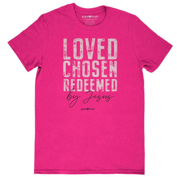 Grace & truth Womens T-Shirt Redeemed By Jesus - Pura Vida Books