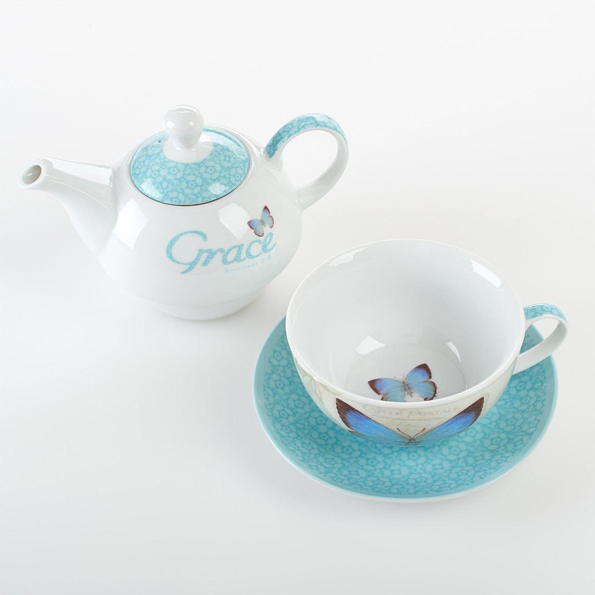 Grace Butterfly Blessings Tea Set for One - Pura Vida Books