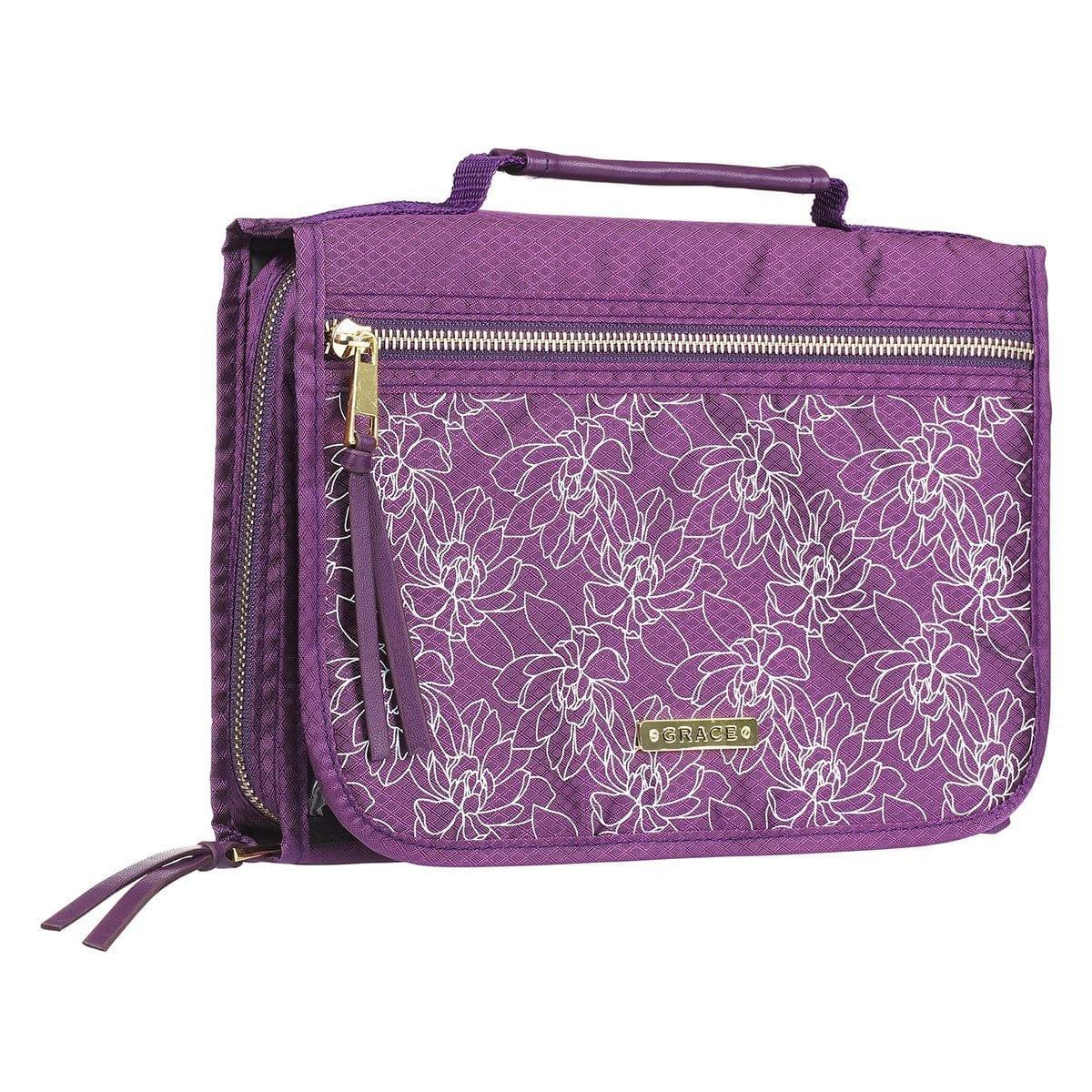 Grace Purple Tri-fold Organizer Bible Cover - Pura Vida Books