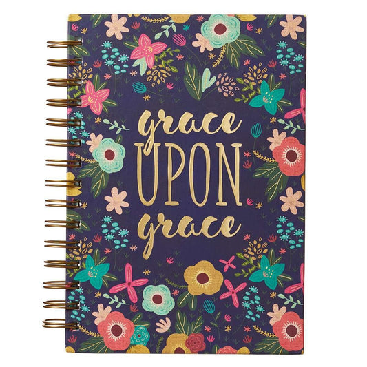 Grace Upon Grace Large Hardcover Wirebound Journal - John 1:16 - Pura Vida Books