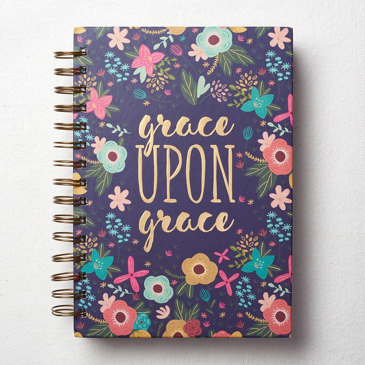 Grace Upon Grace Large Hardcover Wirebound Journal - John 1:16 - Pura Vida Books