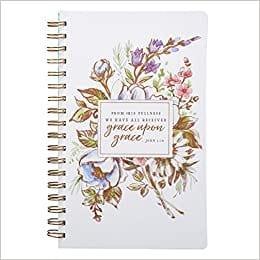 Grace Upon Grace Large LuxLeather Wirebound Journal - John 1:16 - Pura Vida Books