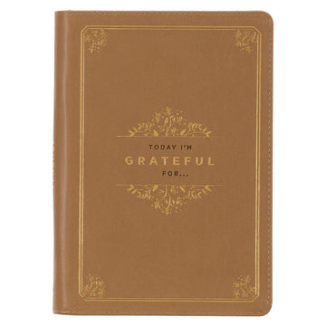 Grateful Butterscotch Faux Leather Classic Journal with Zipper Closure - Pura Vida Books