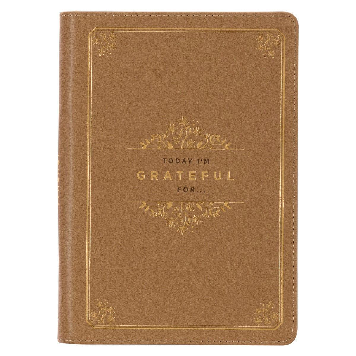 Grateful Butterscotch Faux Leather Classic Journal with Zipper Closure - Pura Vida Books