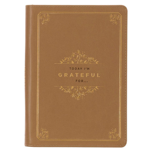 Grateful Butterscotch Faux Leather Classic Journal with Zipper Closure - Pura Vida Books