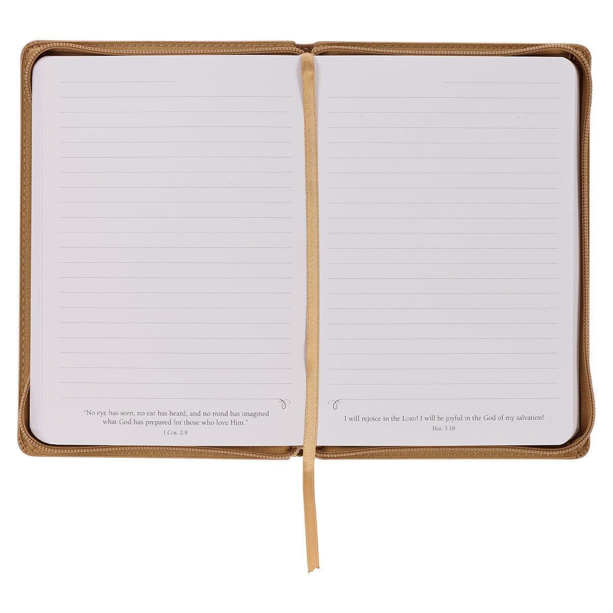 Grateful Butterscotch Faux Leather Classic Journal with Zipper Closure - Pura Vida Books