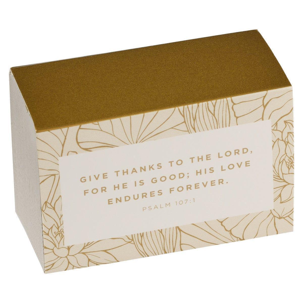 Grateful Gold and White Ceramic Gratitude Jar with Cards - Pura Vida Books