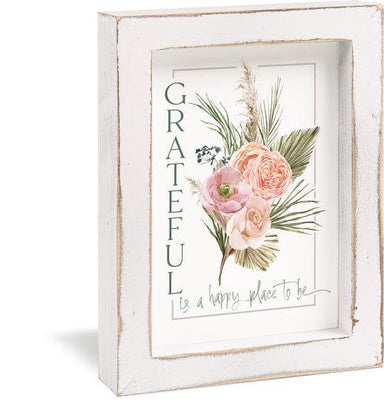 Grateful Is A Happy Place To Be Framed Art - Pura Vida Books