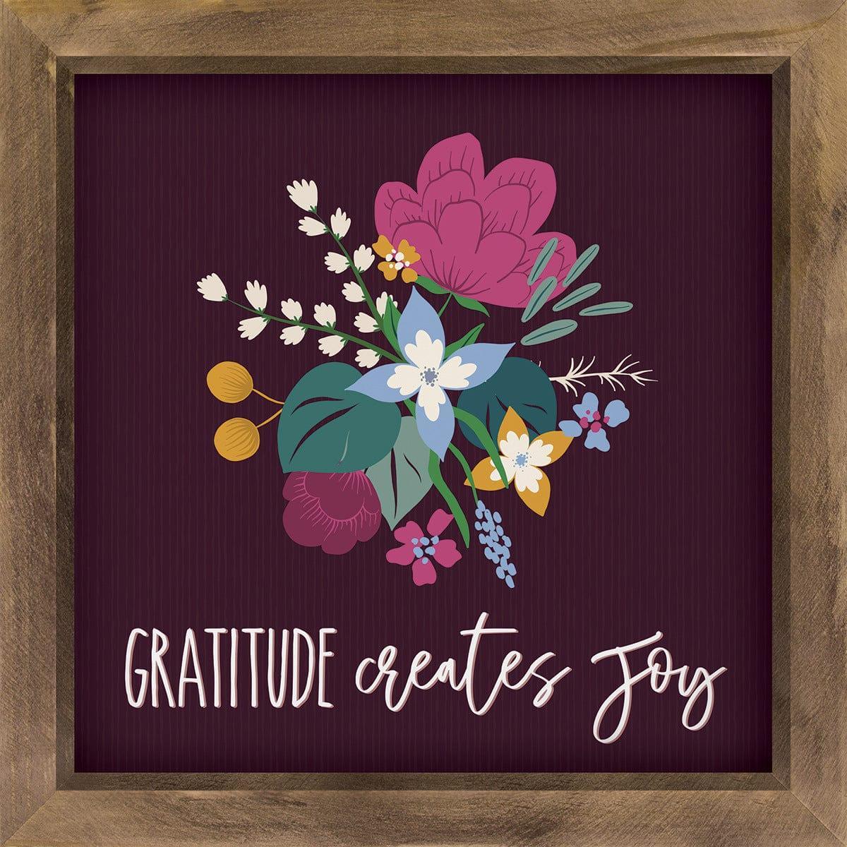 Gratitude Creates Joy Framed Art - Pura Vida Books